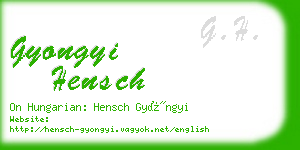 gyongyi hensch business card